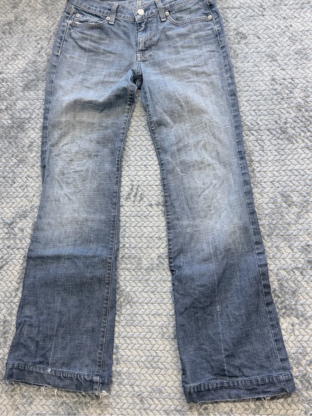 7 For All Mankind Vintage Dojo Flare Leg Denim Jeans Made in USA Size 28